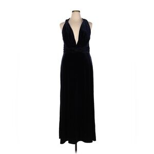 Revelry Dylan Velvet Dress - Navy Blue